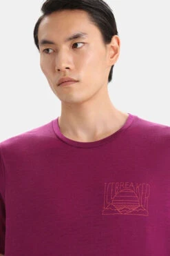Icebreaker Tech Lite II Mountain Sunset T-shirt -ModeHuis Verkoopwinkel b12bac0607 9292 04 nl
